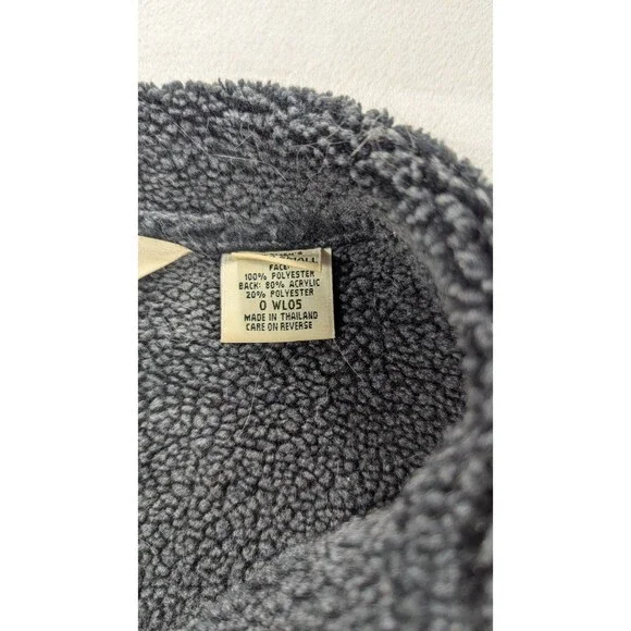 LL Bean Women’s XS Faux Suede Sherpa Lined Coat Black Charcoal 0WL05 - Picture 5 of 11